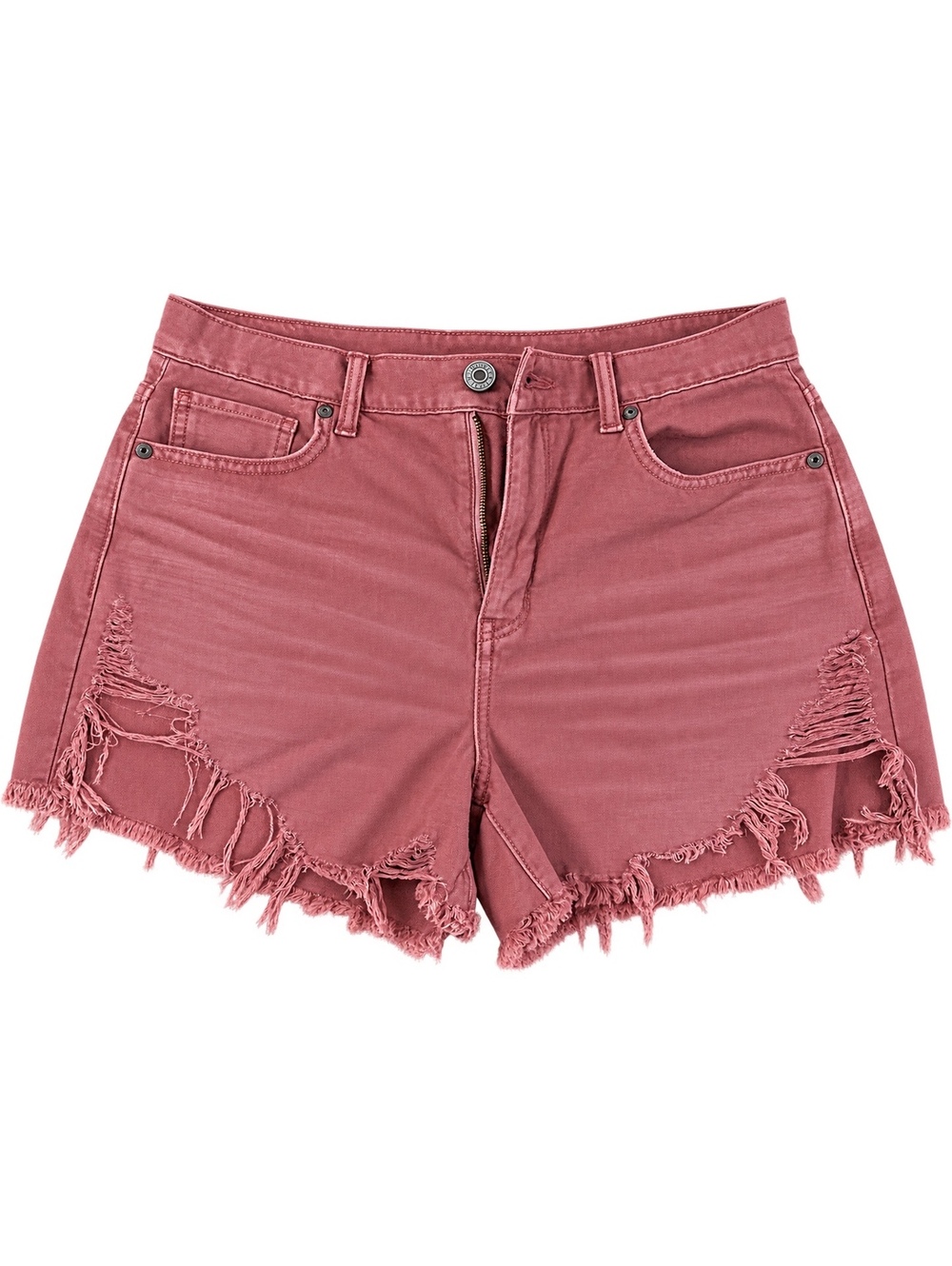 American Eagle Women’s Distressed Denim Shorts Size 10 Rise Pink Cutoff NWOT